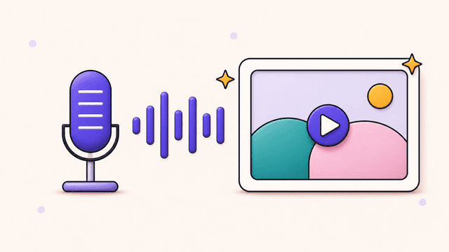 AI voiceover narration paired with illustrated video scenes