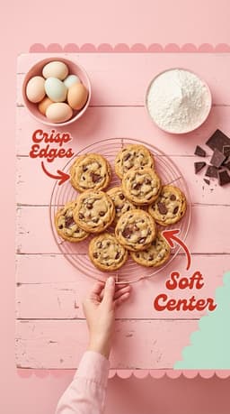 Chocolate chip cookies with crisp edges and soft centers