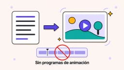 Un video animado creado a partir de un guion sin programas de animación