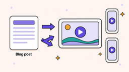 Repurposing a blog post into a long video and short clips