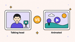Talking head video versus animated illustrated video comparison